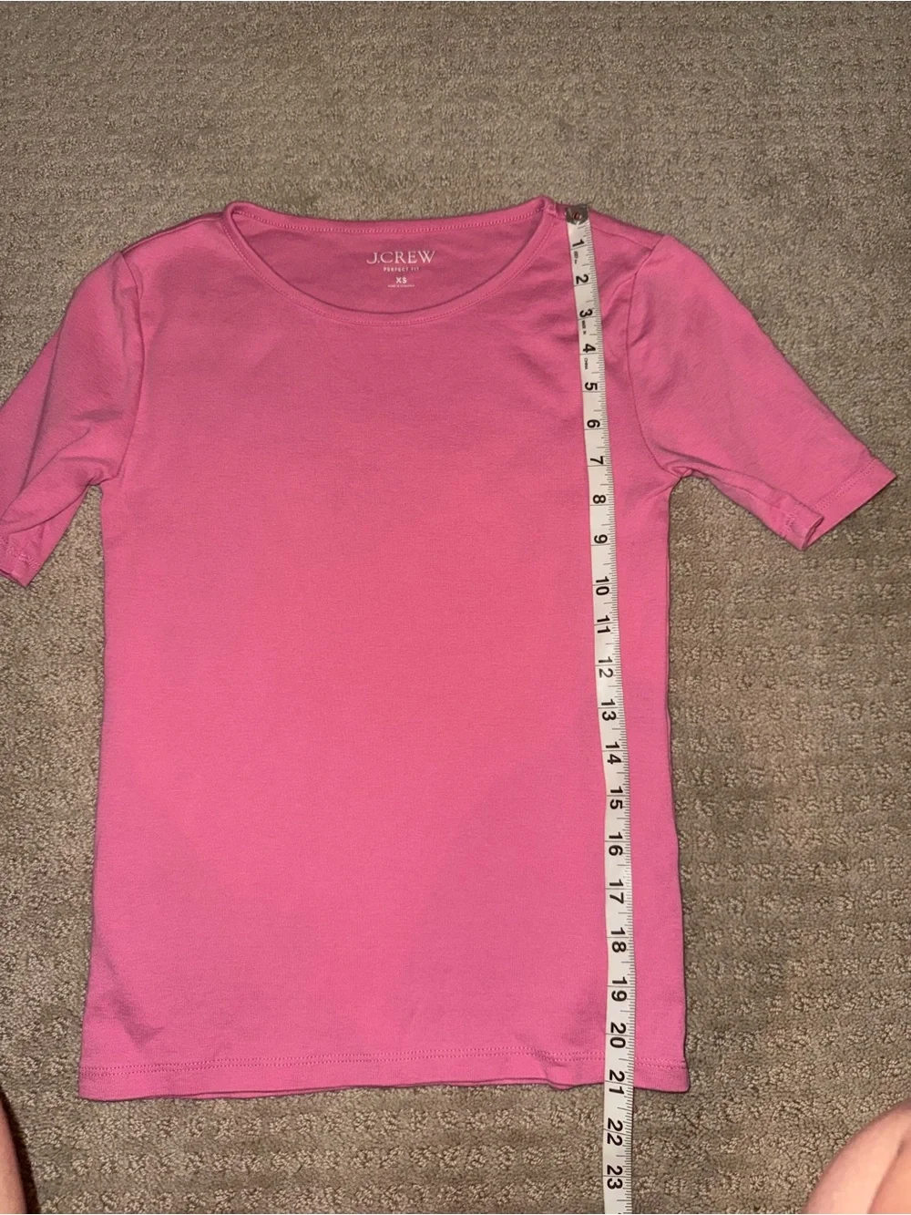J. Crew Perfect Fit Short Sleeve T Shirt Size XS Pink